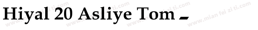 Hiyal 20 Asliye Tom字体转换
